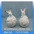 Lovely ceramic rabbit figurine,ceramic rabbit decoration,for easter day